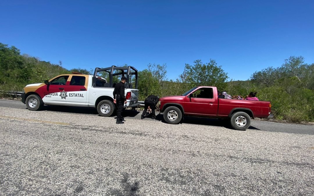 GUARDIA ESTATAL BRINDA APOYO A AUTOMOVILISTAS EN SU TRÁNSITO POR TAMAULIPAS