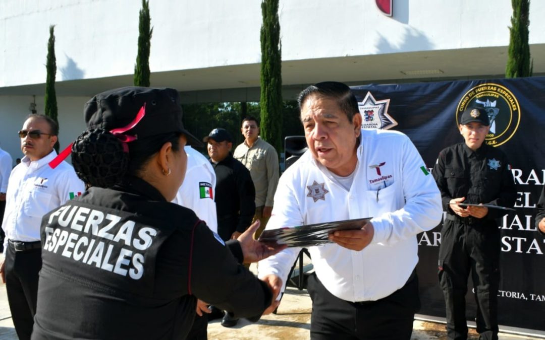 RECIBE GUARDIA ESTATAL A NUEVOS ELEMENTOS DE FUERZAS ESPECIALES