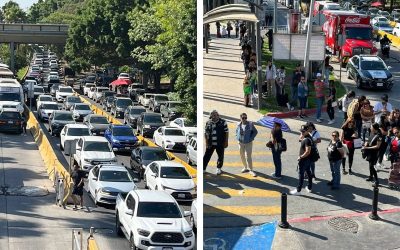 Caos peatonal y vehicular en San Ysidro causado por caída de Microsoft