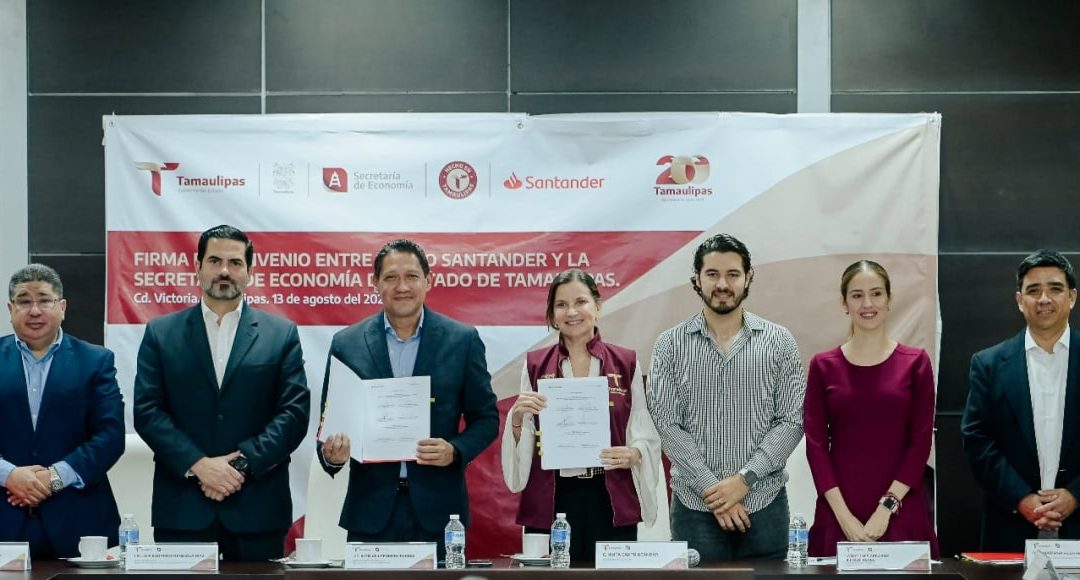 SECRETARÍA DE ECONOMÍA Y BANCO SANTANDER FIRMAN CONVENIO PARA BENEFICIAR A PYMES