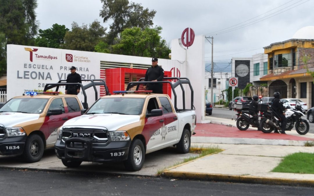 REDOBLA GUARDIA ESTATAL VIGILANCIA EN PLANTELES TRAS REGRESO A CLASES