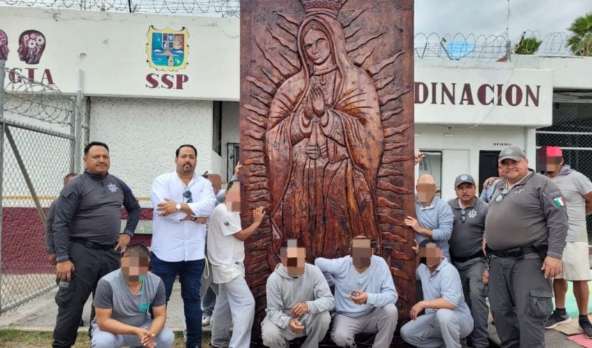 Elaboran PPLs imagen monumental de la Virgen de Guadalupe