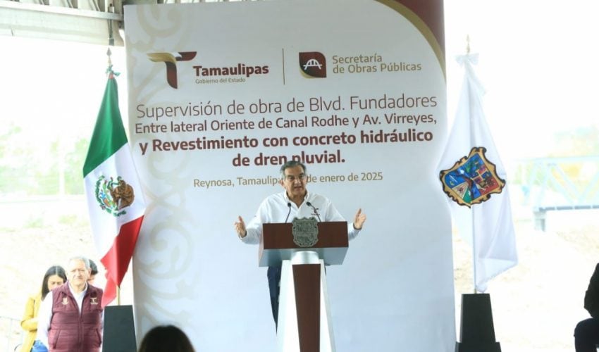 Supervisa Américo obras en Reynosa; destina 558.2 MDP a infraestructura