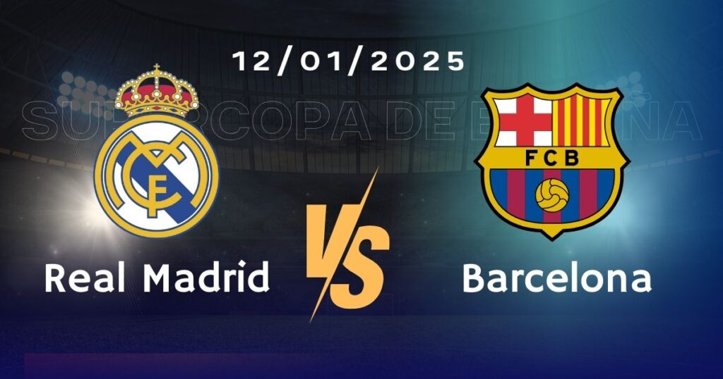 Real Madrid busca empate con Barcelona en títulos de Supercopa
