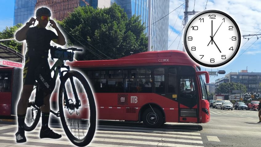 ¿Cuáles son los horarios para viajar con la bicicleta en el Metrobús de la CDMX?