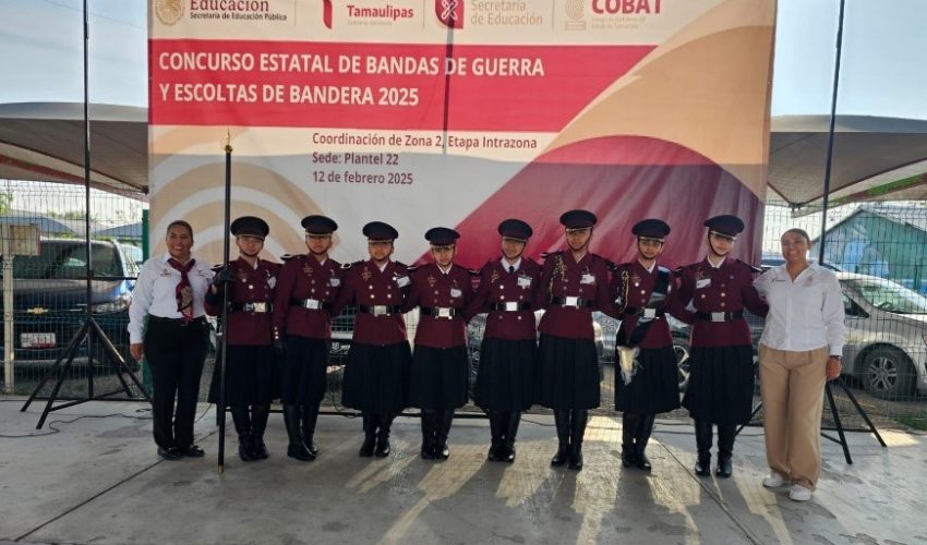 Realiza COBAT concursos regionales de escoltas y bandas de guerra