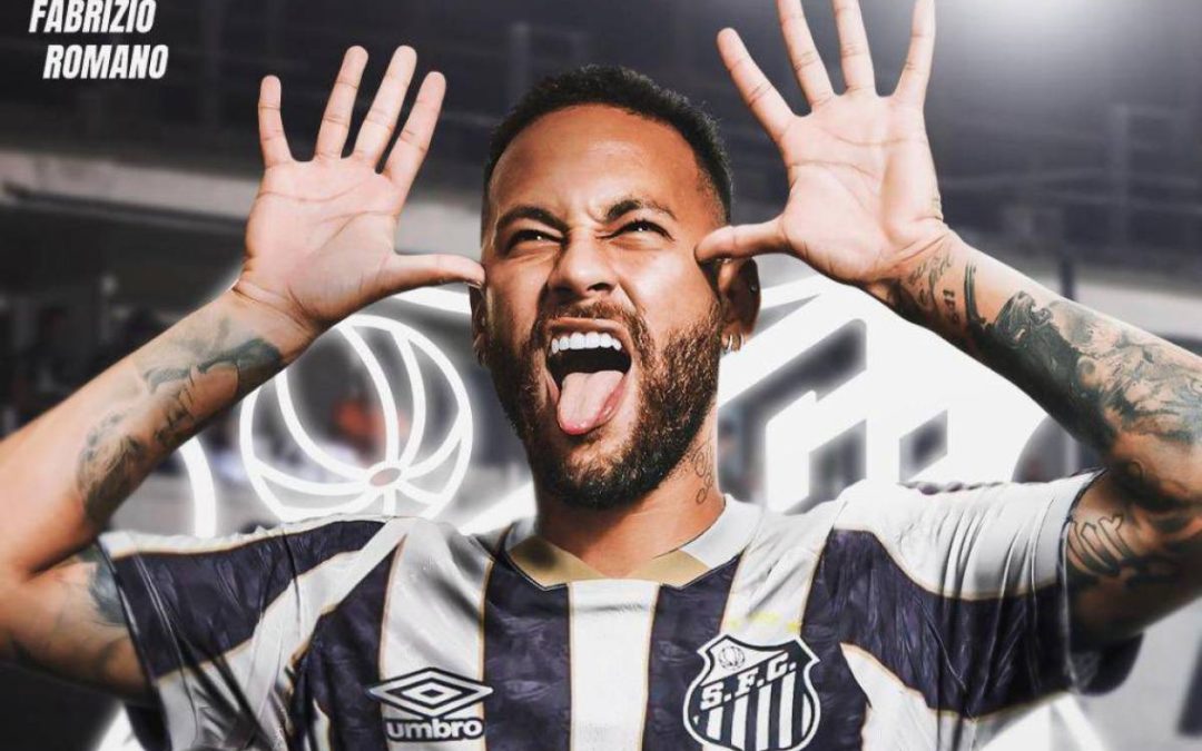 Neymar tuvo una presentación a lo grande en Santos, en el Vila Belmiro
